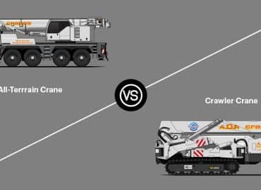 Difference Between All-Terrain Crane vs Crawler Crane