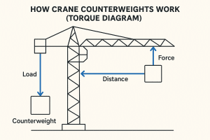 torque diagram of how counterweight works